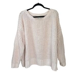 AEO Chenille Oversized Sweater Cream M